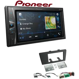 EHO Pioneer DMH-G220BT 2-DIN Autoradio Mediacenter Bluetooth USB AUX passend für Volvo V70 II 2000-2003 schwarz