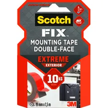 Scotch 19mm, x 1,5 m) – Extra stark, wetterfest & temperaturbeständig – Hält bis zu 10 kg – Kein Bohren nötig