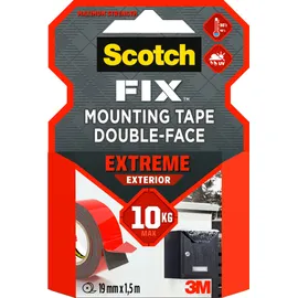 Scotch 19mm, x 1,5 m) – Extra stark, wetterfest & temperaturbeständig – Hält bis zu 10 kg – Kein Bohren nötig