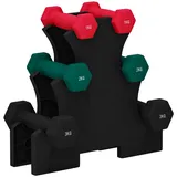 Sechseckiges Hantelset Mit Hantelständer, Für Krafttraining, 2 X 1 Kg, 2 X 2 Kg, 2 X 3 Kg