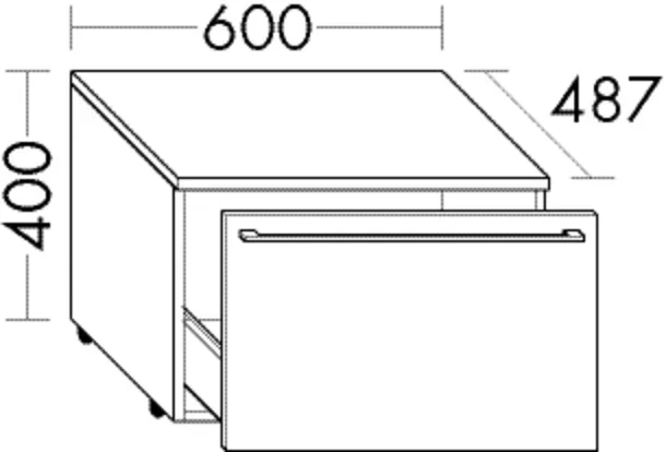 Burgbad Rollcontainer Bel Matt 465x600x487 Lichtgrau Matt, RCAG060F2084 RCAG060F2084