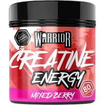 Warrior Kreatin Monohydrat Energy Gemischte Beeren Pulver 360 g