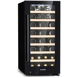 Klarstein Barossa 38 Uno Weinkühlschrank 1 Zone 94 Ltr 38 Fl Touch-Display Schwarz