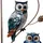 Harms Import Wandbild Wanddeko Außenbereich 2er Set Vögel Eulen Bunt Metall H 69,5 cm