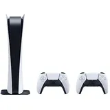 Sony PlayStation 5 Digital Edition 825 GB Weiß + 2 DualSense-Controller