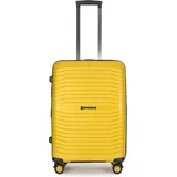 Stratic Bright+ 4 Rollen Trolley M 66 cm mit Dehnfalte yellow gold