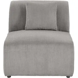 otto home Sessel OTTO HOME "Alesund", grau (hellgrau), B:80cm H:84cm T:100cm, Cord (100% Polyester);Filzoptik (100% Polyester), Sessel, Sessel, als Einzelteil oder Modulteil für Sets