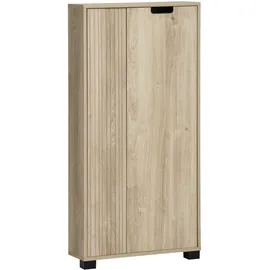 Schildmeyer Emmik Midischrank 59,8 x 124 x 19,5 cm Weiß/Eiche Dekor