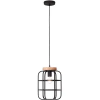 Brilliant Gwen 1-flg. Ø 25 cm zylinderförmig Holz schwarz korund