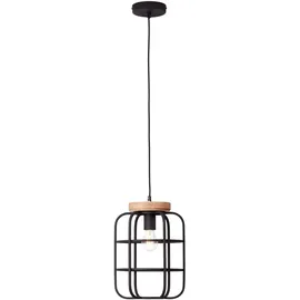Brilliant Gwen 1-flg. Ø 25 cm zylinderförmig Holz schwarz korund