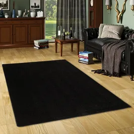 Snapstyle Hochflor Langflor Teppich Cottage Schwarz 200x200cm