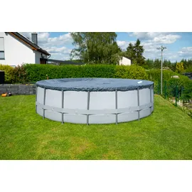 Summer Waves Elite Frame Pool Ø 549 x 132 cm inkl. Filterpumpe, Reinigungsset und Abdeckplane