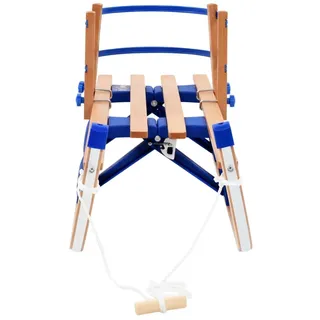 vidaXL Klappschlitten mit Rückenlehne Holz 119 cm