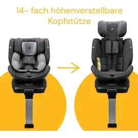 Osann Eno360 SL i-Size Reboarder mit Isofix und Standfuß – Dark Grey Melange