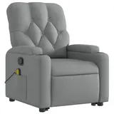 vidaXL Massagesessel mit Aufstehhilfe Stoff 86,5 x 93,5 x 86,5 cm Grau