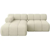 altdecor Ecksofa modulares Sofa Razon-L1 - 190x160x70 cm Beige Bouclé