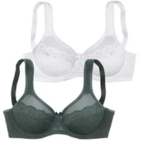 PETITE FLEUR Minimizer-BH Damen grün+weiß Gr.95D