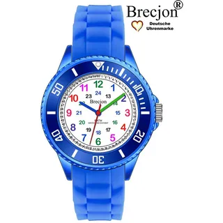Brecjon Quarzuhr Kinder Armbanduhr Lernuhr 5ATM Silikon, kostenloser Versand