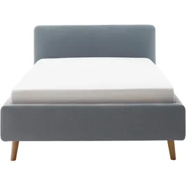 Meise Möbel Polsterbett Mattis 120 x 200 cm Stoff Blau Eisblau