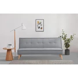 INOSIGN Schlafsofa INOSIGN "MENDOTA, 181 cm, 3-Sitzer mit Schlaffunktion", grau, B:181cm H:84cm T:84cm, 100% Polyester, Sofas, Schlafsofa, verstellbarer Rückenlehne, Klappmechanismus, Webstoff