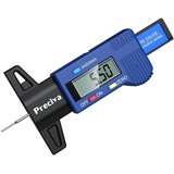 Preciva Reifen Profiltiefenmesser Reifenprofilmesser Auto Tiefenmesser Motorrad Profilmesser Messchieber LCD Display mit Ersatzbatterie, 0-25 mm