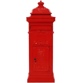 vidaXL Säulenbriefkasten Vintage-Stil rot