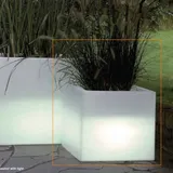 serralunga 1825 CUBOTTI Pflanzkübel 45 beleuchtet weiß