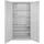 Proregal Flügeltürenschrank Owl mit 4 Fachboden HxBxT 195x92x42cm | Lichtgrau