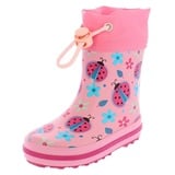 Beck Mädchen Lucky Beetle Gummistiefel, Pink, 30 EU