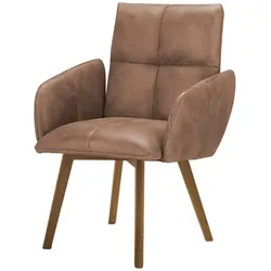 Woodford Esszimmerstuhl  mit Steppung im Rücken Leonie , braun , Maße (cm): B: 66 H: 93 T: 66.0