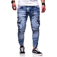 Herren Cargo-Jeans Jogger-Jeans Biker Jeans-Hose 80-2370 NEU