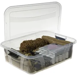 logiplast gmbh Aufbewahrungsboxen Set 21 Ltr. + 32 Ltr. + 55 Ltr. 3-tlg. transparent