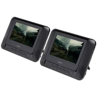 Denver MTW-793 Tragbarer DVD-Player 17.78 cm 7 Zoll EEK: D (A - G) Batteriebetrieb, inkl. 12 V Autoanschlusskabel, inkl. Zusatzbildschirm Schwarz