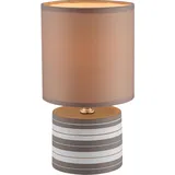 GLOBO Nacht Schreib Tisch Lampe terracotta Wohn Schlaf Zimmer Textil Lese Leuchte weiß