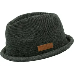 Sonnenhut CHILLOUTS "Tocoa Hat", Damen, Gr. S (M), grau (dunkelgrau), Feinstrick, Kunstfaser, unifarben, modisch, Hüte, mit verstellbarem Hutband, perfekt für unterwegs