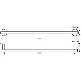Hansgrohe Logis Badetuchhalter Chrom 41716000