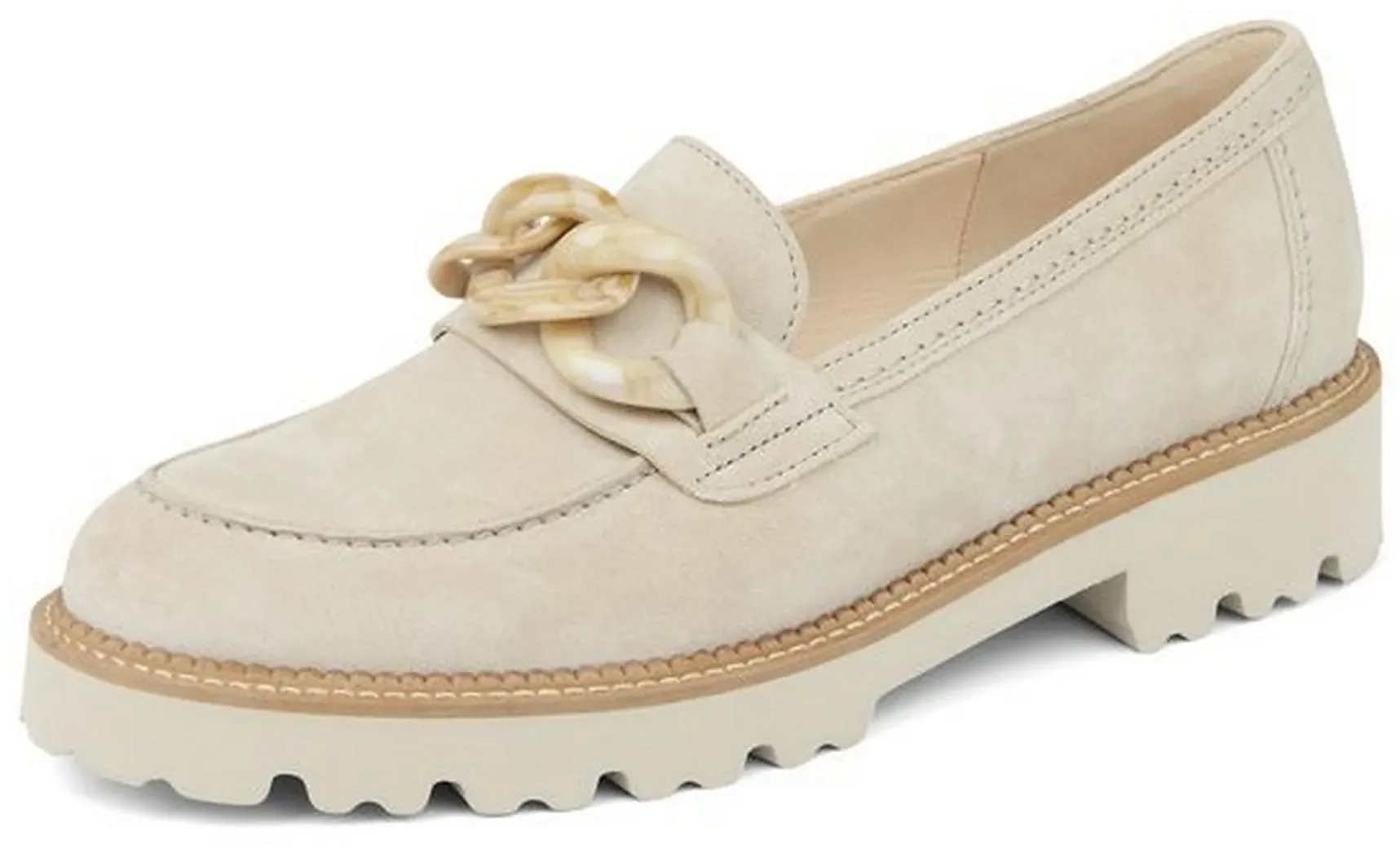 Les mocassins en cuir velours veau  Gabor beige