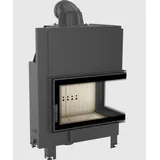 Kamineinsatz aus Stahl KRATKI MBO rechts 15 kW Ø 200 gebogenes Glas