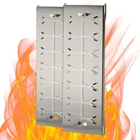 Czaja Feuerschalen® Edelstahl Flammlachsbretter-2er Set-Flammlachsbretter mit Wendefunktion für Feuerschale und Kugelgrill...