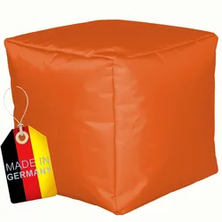 NYVI Sitzwüfel chillCUBE Moderner & Bequemer Sitzhocker Bodenkissen Pouf Orange x Wasserabweisend, Schmutzabweisend, Pflegeleicht, Sparsets