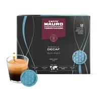 Caffè Mauro Torrefazione Mischung DECAF, 50 Kapseln Compatibili con Macchine Nespresso Professional, Würziger Entkoffeinierter Espresso, Intensität 7/10