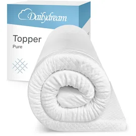 DAILYDREAM Memory Foam Topper 80 x 200 cm weiß