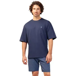 HAJO Schlafanzug Shorty Blau M