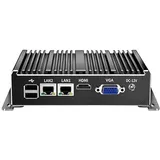 UDPTCP Fanless Mini PC, Industrial PC, Mini Computer Dual Core N2840, 4K HD+VGA, 2Gigabit Ethernet, USB, Mini Desktop PC 2 RS232 COM, WiFi/Win10/Linux, NO RAM NO SSD (4GB RAM 64GB SSD)
