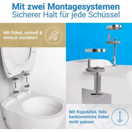 LOBENSWERK Toilettendeckel mit Absenkautomatik Weiß
