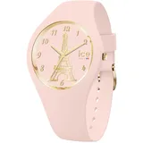 ICE-WATCH - Ice cocorico Eiffel Tower Soft pink - Rosa Mädchenuhr mit Silikonarmband - 023246 (Small -)