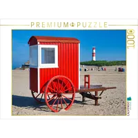 Calvendo Puzzle Borkum Rot-Weiß | 1000 Teile Lege-Größe 64 x 48 cm Foto-Puzzle für glückliche Stunden