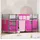 vidaXL Kinderbett Loft 90 x 190 cm Metall schwarz pink