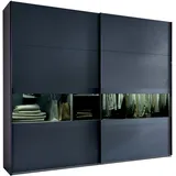WIMEX Schwebetürenschrank WIMEX "Easy Plus, Kleiderschrank Made in Germany", schwarz (graphit, rauchglas holmtüren graphit), B:270cm H:208cm T:65cm, Spanplatte, Schränke, Schwebetürenschrank, mit Glaseinsatz/ Rauchglas, viele Breiten zur Auswahl, schwarze
