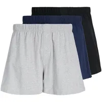 JACK & JONES Jersey Boxershorts Blau / Grau / Schwarz M 3er Pack